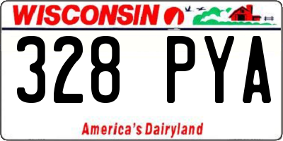 WI license plate 328PYA