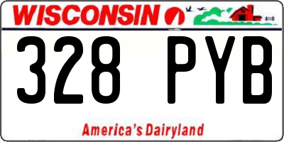 WI license plate 328PYB