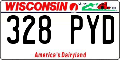 WI license plate 328PYD
