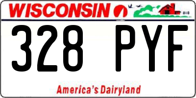 WI license plate 328PYF