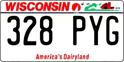 WI license plate 328PYG