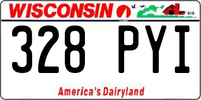 WI license plate 328PYI