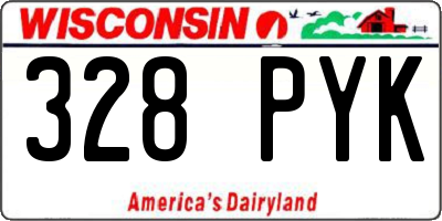WI license plate 328PYK