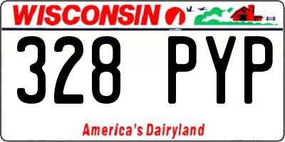 WI license plate 328PYP