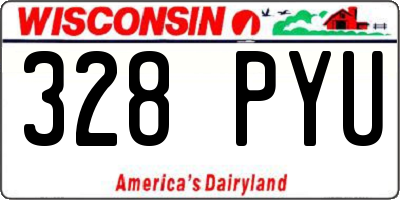 WI license plate 328PYU