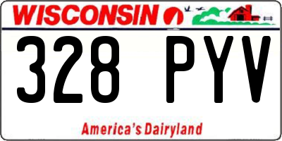 WI license plate 328PYV