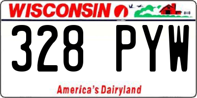 WI license plate 328PYW