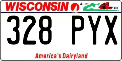 WI license plate 328PYX