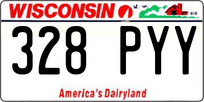 WI license plate 328PYY