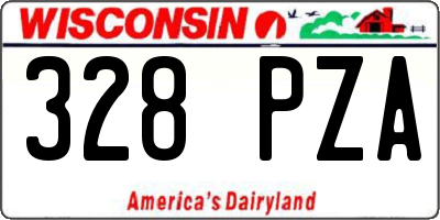 WI license plate 328PZA