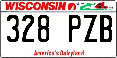 WI license plate 328PZB