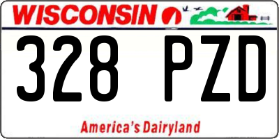 WI license plate 328PZD