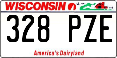 WI license plate 328PZE