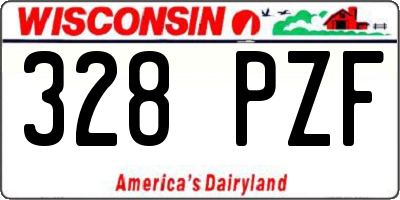 WI license plate 328PZF