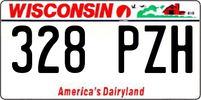 WI license plate 328PZH