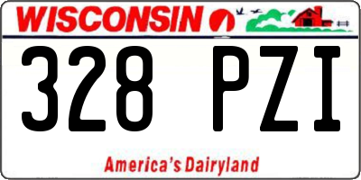 WI license plate 328PZI
