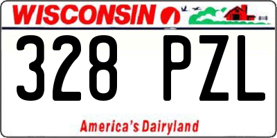 WI license plate 328PZL