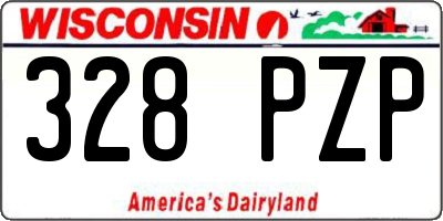 WI license plate 328PZP