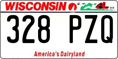 WI license plate 328PZQ