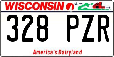 WI license plate 328PZR