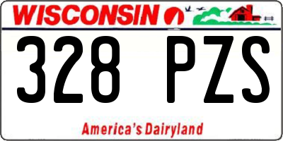 WI license plate 328PZS