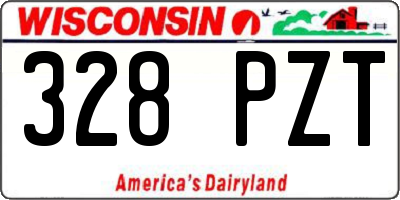 WI license plate 328PZT