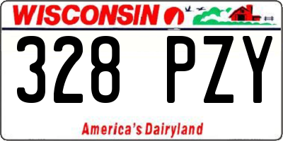 WI license plate 328PZY