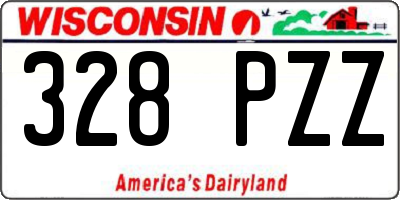 WI license plate 328PZZ