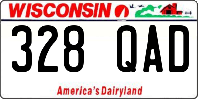 WI license plate 328QAD
