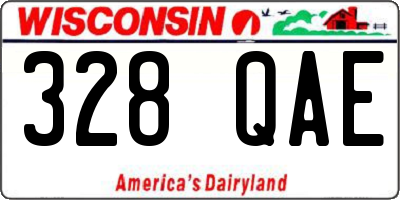 WI license plate 328QAE