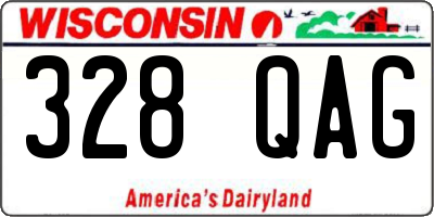 WI license plate 328QAG