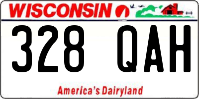 WI license plate 328QAH