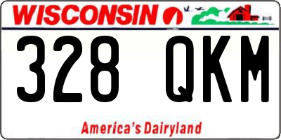 WI license plate 328QKM