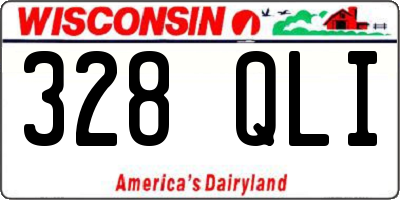 WI license plate 328QLI