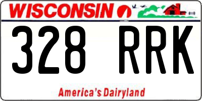 WI license plate 328RRK