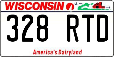 WI license plate 328RTD