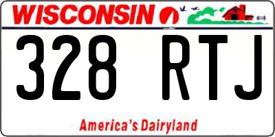 WI license plate 328RTJ