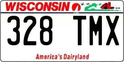 WI license plate 328TMX