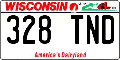 WI license plate 328TND