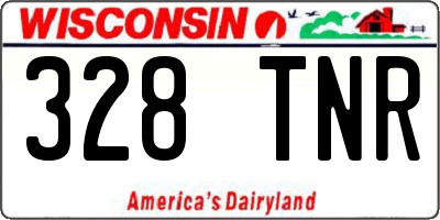 WI license plate 328TNR