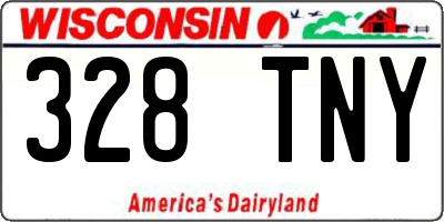 WI license plate 328TNY