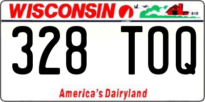 WI license plate 328TOQ