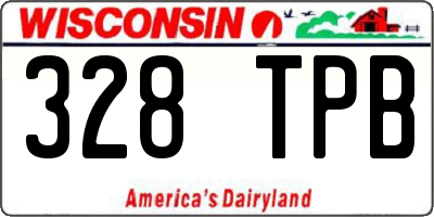 WI license plate 328TPB