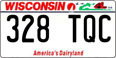 WI license plate 328TQC