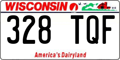 WI license plate 328TQF