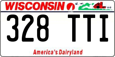 WI license plate 328TTI