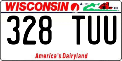 WI license plate 328TUU