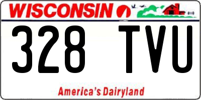 WI license plate 328TVU