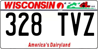 WI license plate 328TVZ