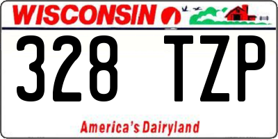 WI license plate 328TZP